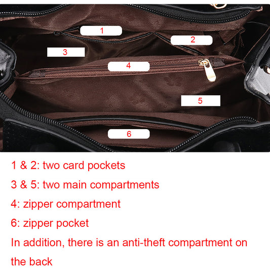  Fashionable women's handbag with floral pattern and splicing color design.