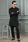 Premium Pakistani Men's Black Shalwar Kameez - JZ Hub - Stylish Women's & Men's Clothing, Shoes, and Accessories