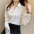 Stylish chiffon shirt for women – breathable and lightweight, back view